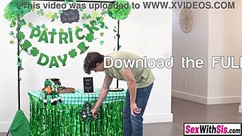 Naughty Stepsis Kisses and Fucks Stepbro Booth