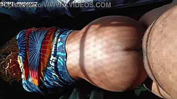 african ebony couple bends over for hardcore doggystyle