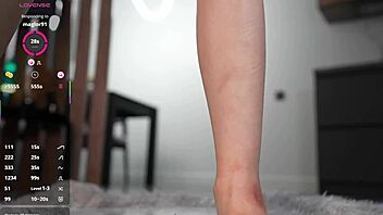 watch young shaved slut monika squirt wildly fingering dildo on cam!