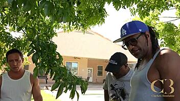 Naked hotwife splashes cum refusing payment in wild group fuck trailer!