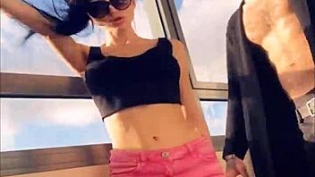 Sasha rose strips sexy next door neighbor tease