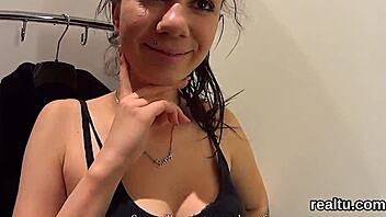 Adorable Czech seduced then drilled in hypermarket POV