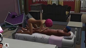 Step siblings caught banging, now stepdad joins for dp gangbang ride