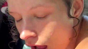 Real Hooker Sucks Cum in Mouth in Outdoor Car Blowjob Compilation