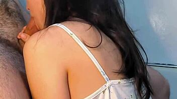 amateur cutie delivers blowjob ending in hot facial cumshot