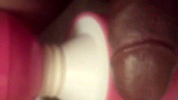 guy grips throbbing cock jerks off wildly to cum explosion