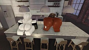 Roblox Threesome Special Features Big Ass BBW Taking Monster Cock