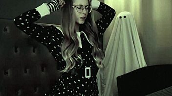 halloween wednesday cosplay rides cock with juicy moans