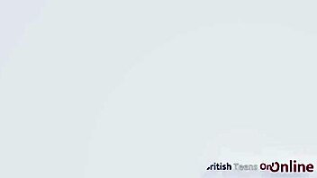 curious college student neighbor teases in miniskirt rips clothes for solo ass play