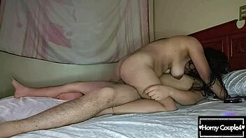 hot latina milf rides cock cowgirl shaking big ass