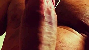 Solo Handjob Heats Up Huge Cock Before Work Arrival