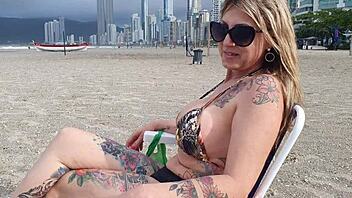 Beach Latina Milf Begs For Pussy Fuck Now!