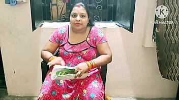 horny indian bhabhi bends for neighbor's big cock