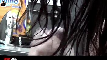 a beautiful athletic girl pleasures herself intimately for her partner