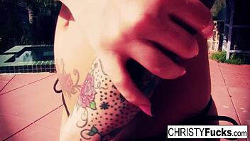 Christy mack relaxes with a steamy shower session