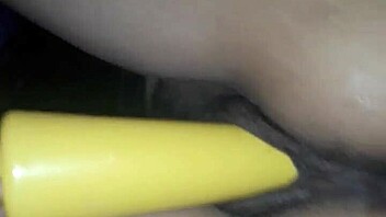 Latina wife squirts hard riding massive dildo orgasm!