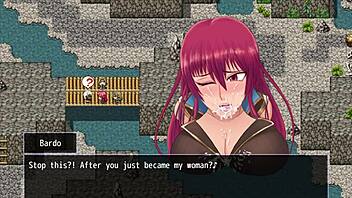 fallen makina tied up begs bandit with throat pussy for massive facial cumshot