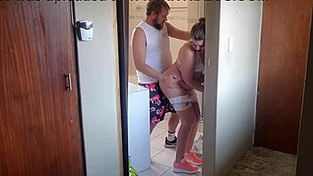 Fucking Neighbor's Cheating Milf Wife Hard In Homemade Gym Session