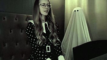 halloween wednesday cosplay rides cock with juicy moans