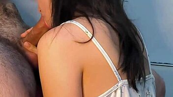 amateur cutie delivers blowjob ending in hot facial cumshot