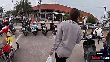 thai teen couple bangs publicly on tropical island paradise