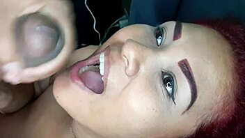 mature latina bombshell sucks huge cock in intense pov