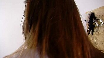 horny secretary jenny appach rips pantyhose masturbates wet pussy office toy