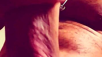 Solo Handjob Heats Up Huge Cock Before Work Arrival