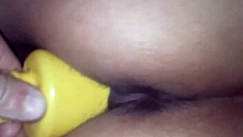Latina wife squirts hard riding massive dildo orgasm!