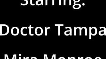 Miraa Monroe spreads shaved pussy in relaxing gyno exam