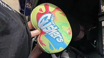 big ass ebony fucked through shorts hole to car wash