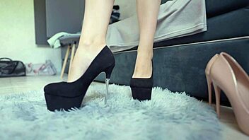 perfect heels stockings highlight sexy legs feet