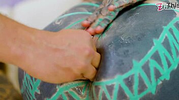 two tattooed teens endure champion atm gapes and facial finish