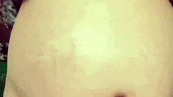 Horny Pregnant Arab Maid Fingers Hairy Pussy and Big Tits Solo