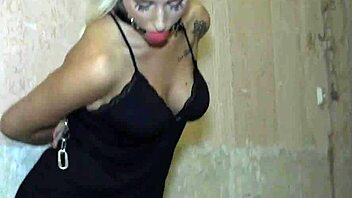 Bound Submissive Chokes On Tongue While Dominated Roughly