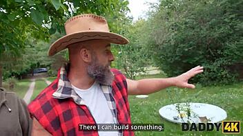 stepdaddy ranch meeting explodes into outdoor pussy pounding with cheating blonde slut