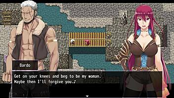 fallen makina tied up begs bandit with throat pussy for massive facial cumshot