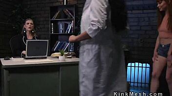 huge tits babe fists gaping asses in lezdom strapon orgy