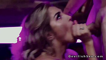 muscular dude BLOWS LOAD then BANGS sexy blonde's big tits