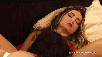 lingerie mistress dominates slave with intense pussy licking session