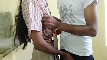 indian village student sneaks fuck with school girlfriend