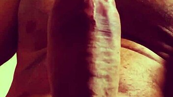 Solo Handjob Heats Up Huge Cock Before Work Arrival