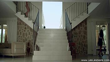 Blonde Milf and Shemale Passionately Kiss and Lick Each Other