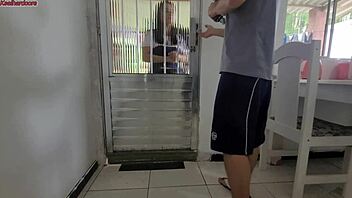 japanese babe plays with huge toy during intense solo session