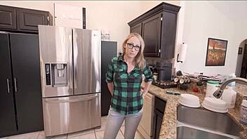 stepmom crystal clark calms wild urges 😈🔥 deep creampie pounding