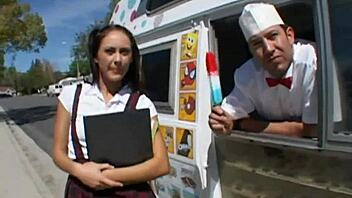 Jessica Valentino Sucks Massive Ice Cream Cock