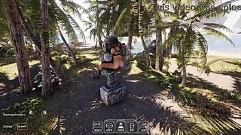 lara croft begs ancient statue to creampie her tight hole in 3d hentai