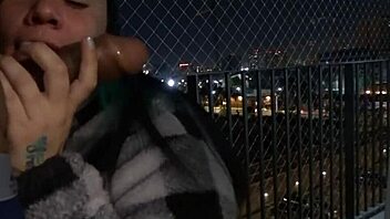 friend blows me on balcony before hard balcony pounding