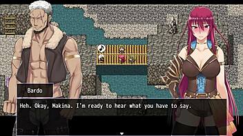 fallen makina tied up begs bandit with throat pussy for massive facial cumshot