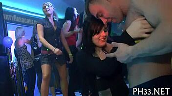 horny sluts compete in gangbang contest sucking cocks fucking pussies at orgy party